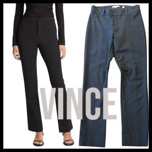 VINCE Black Stretch Jersey Front Seam Pants (8)